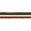 Hosenband Polyester leicht elastisch Streifen Glitzer rot grün weiß goldfarbig Breite: 3cm