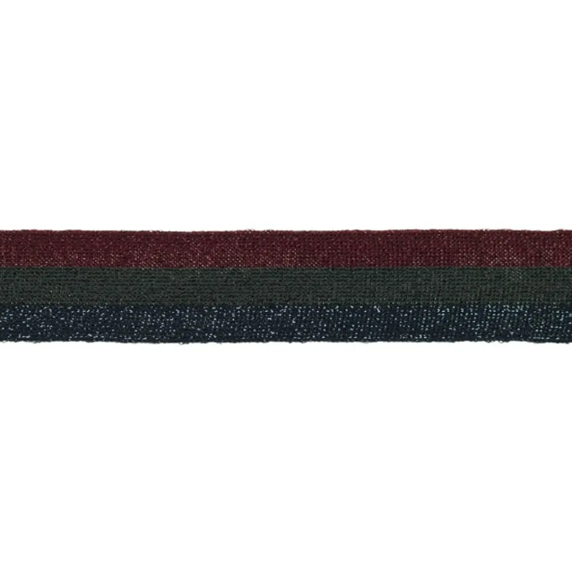 Hosenband Polyester leicht elastisch Streifen Glitzer rot schwarz blau Breite: 3cm