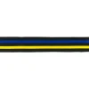 Hosenband Polyester leicht elastisch Streifen schwarz blau gelb Breite: 3cm