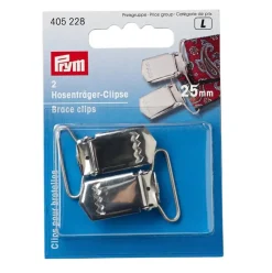 Hosenträger-Clips 35mm silberfarbig 2er Set von Prym