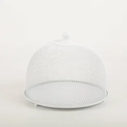 Insektenschutzhaube mit Teller Metall Weiß 25 x 17 cm (D x H) von Boltze