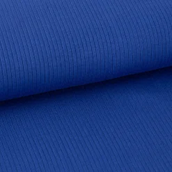 Interlock Jersey Mandy gerippt einfarbig royal blau 1,40m Breite