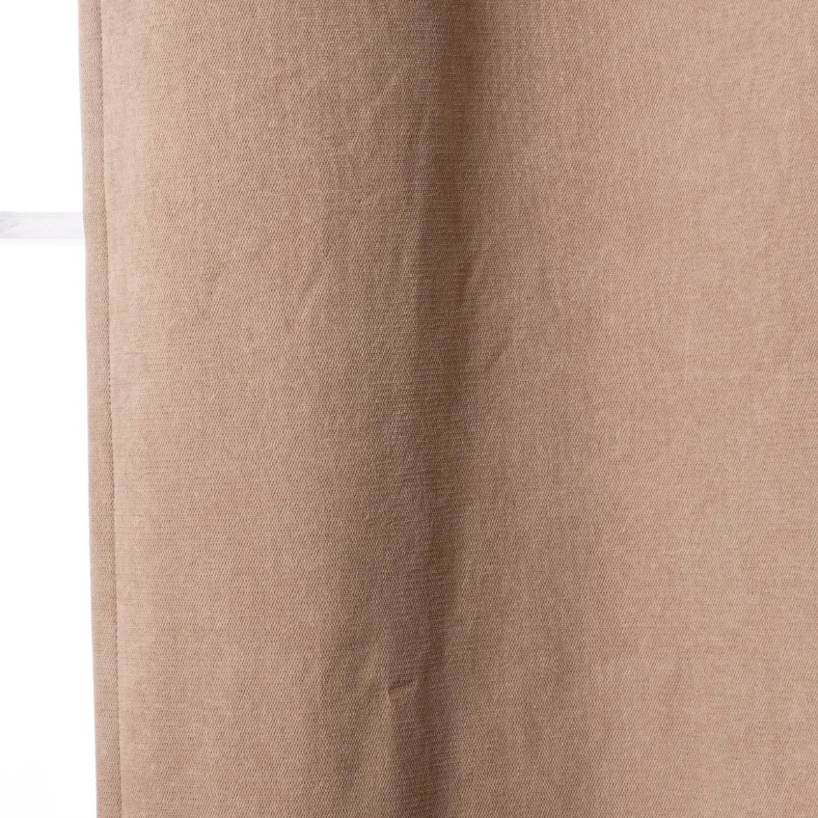 3-in-1 Thermovorhang Dim-Out Akustik mit Ösenaufhängung uni braun strukturiert 140x260cm