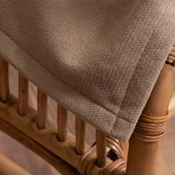 3-in-1 Thermovorhang Dim-Out Akustik mit Ösenaufhängung uni braun strukturiert 140x260cm