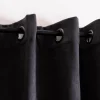 3-in-1 Thermovorhang Dim-Out Akustik mit Ösenaufhängung uni anthrazit grau strukturiert 140x260cm