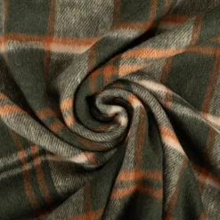 Jackenstoff Karos soft gebürstet grün 270g/qm 1,50m Breite