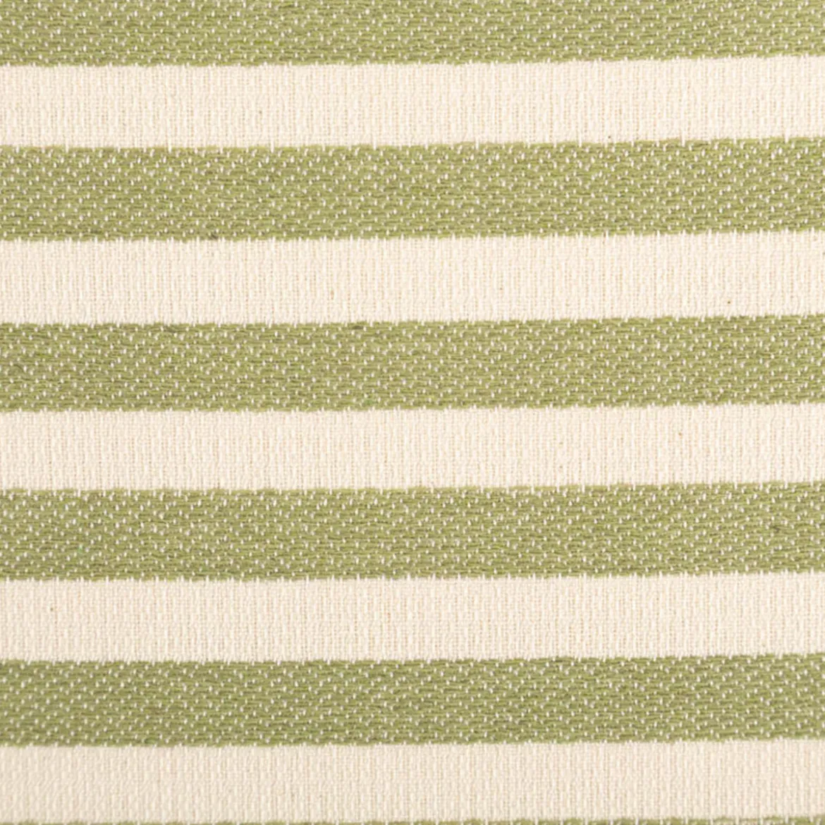 Jacquard Stoff Baumwollstoff Maurs Streifen Natur Grün 2,60m Breite