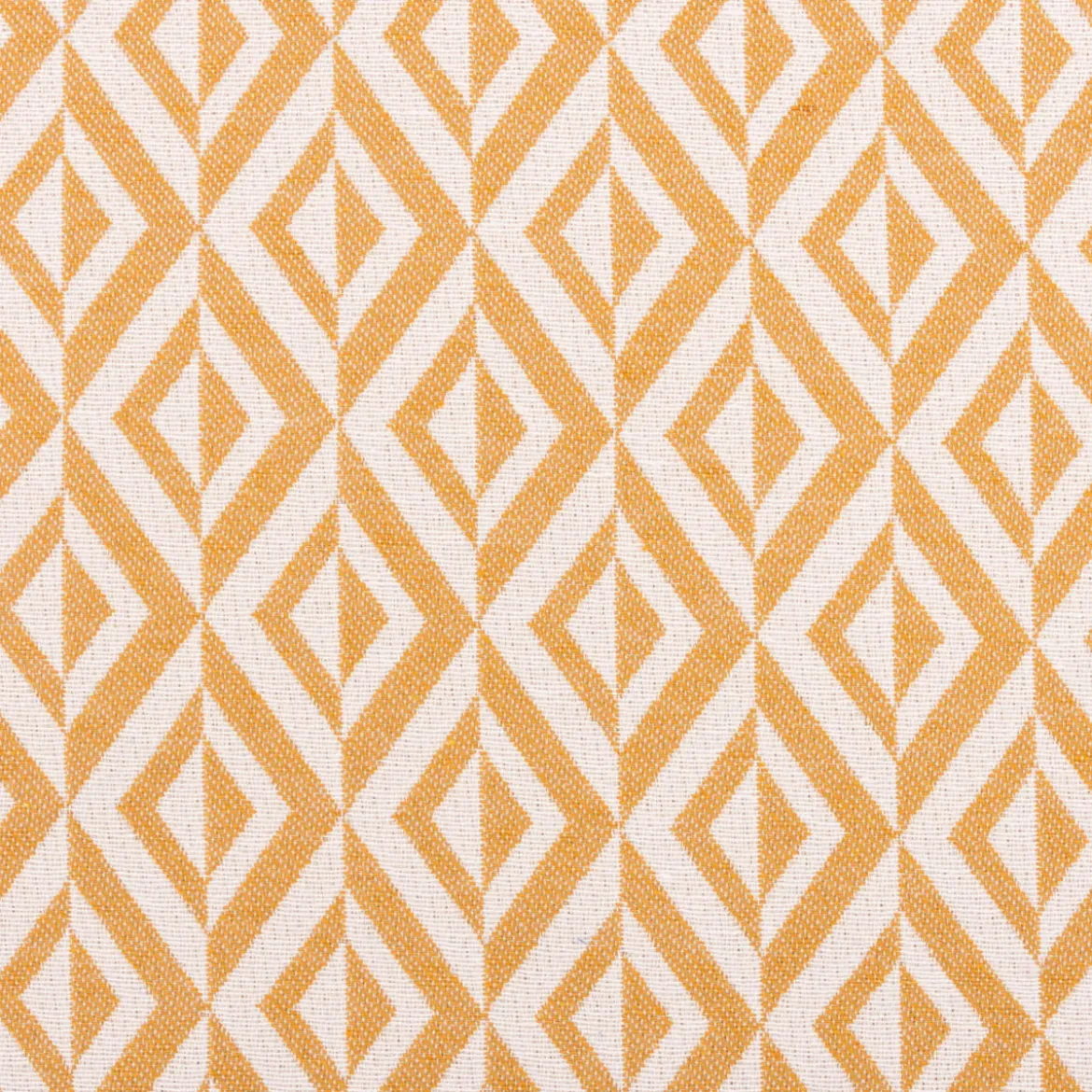 Jacquard Stoff Dekostoff Doubleface Monza Art Déco ockergelb weiß 2,80m Breite
