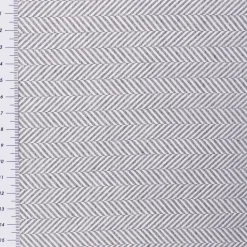 Jacquard Stoff Dekostoff Doubleface Miseno Fischgrät hellgrau 2,80m Breite