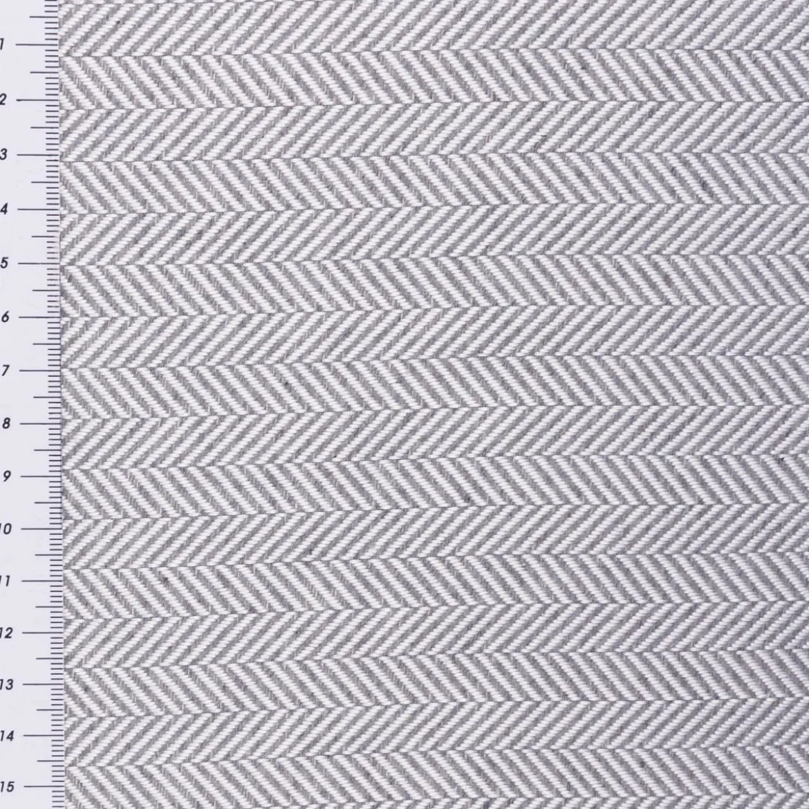 Jacquard Stoff Dekostoff Doubleface Miseno Fischgrät hellgrau 2,80m Breite