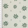 Jacquard Stoff Dekostoff Edelweiß Landhaus Doubleface grün ecru 1,4m Breite