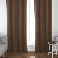 Jacquard-Stoff Dekostoff Herringbone Fischgrätmuster Streifen braun meliert 1,40m Breite