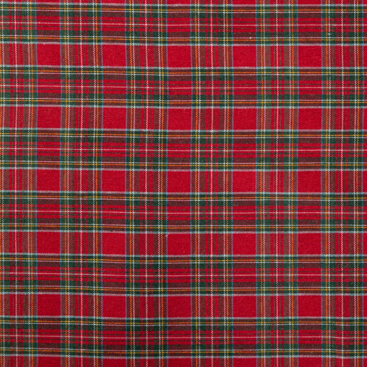 Jacquard Stoff Dekostoff Vichy Karo rot grün 2,80m Breite