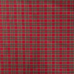 Jacquard Stoff Dekostoff Vichy Karo rot grün 2,80m Breite