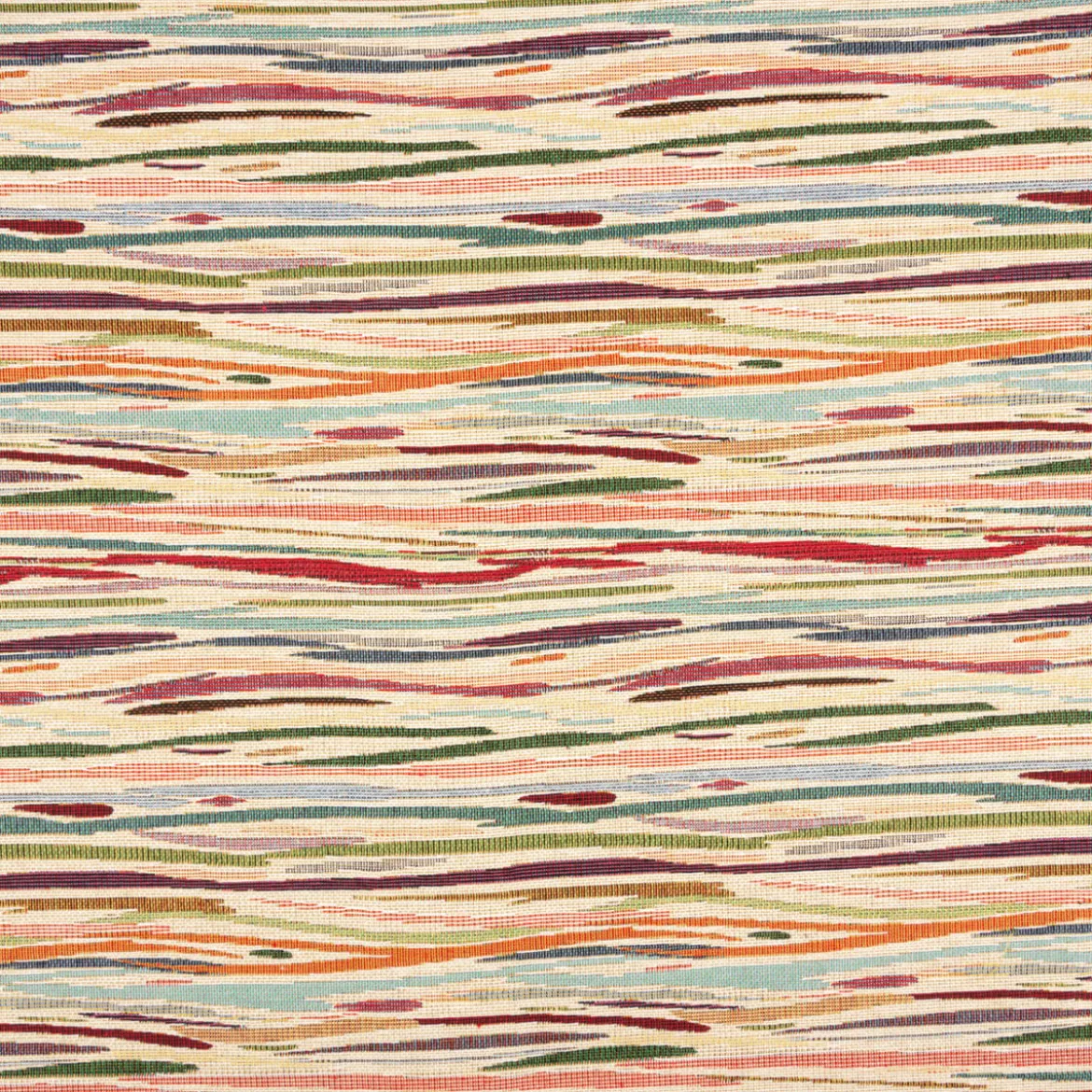 Jacquard Stoff Gobelin Streifen beige bunt 1,40m Breite