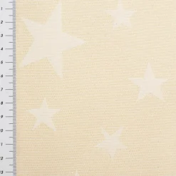 Jacquard Stoff Weihnachtsstoff Sterne Gold Glam Metallic-Effekte beige gold 2,80m Breite