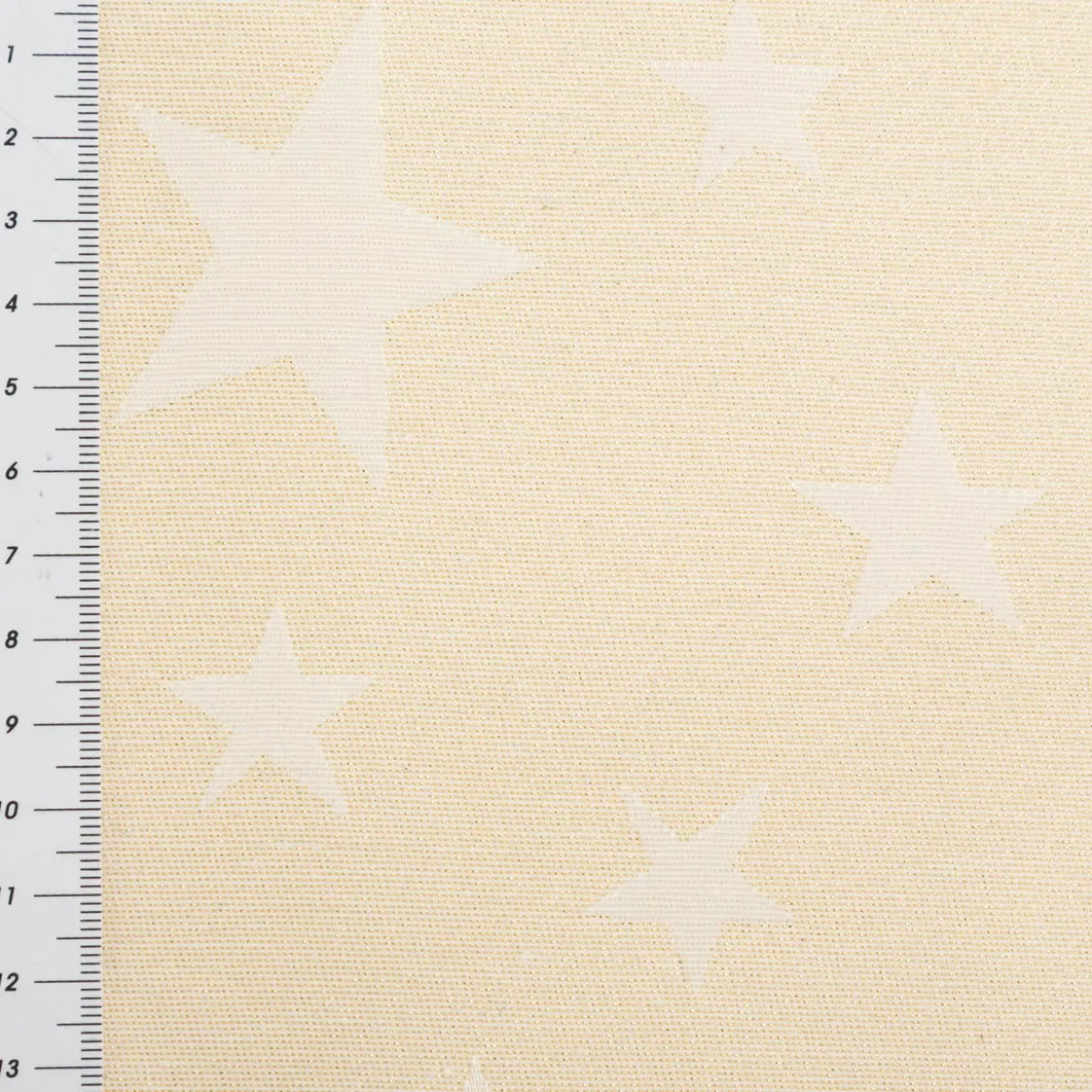 Jacquard Stoff Weihnachtsstoff Sterne Gold Glam Metallic-Effekte beige gold 2,80m Breite