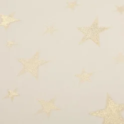 Jacquard Stoff Weihnachtsstoff Sterne Gold Glam Metallic-Effekte beige gold 2,80m Breite