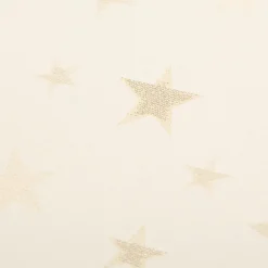 Jacquard Stoff Weihnachtsstoff Sterne Gold Glam Metallic-Effekte beige gold 2,80m Breite