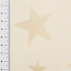 Jacquard Stoff Weihnachtsstoff Sterne Gold Glam Metallic-Effekte beige gold 2,80m Breite