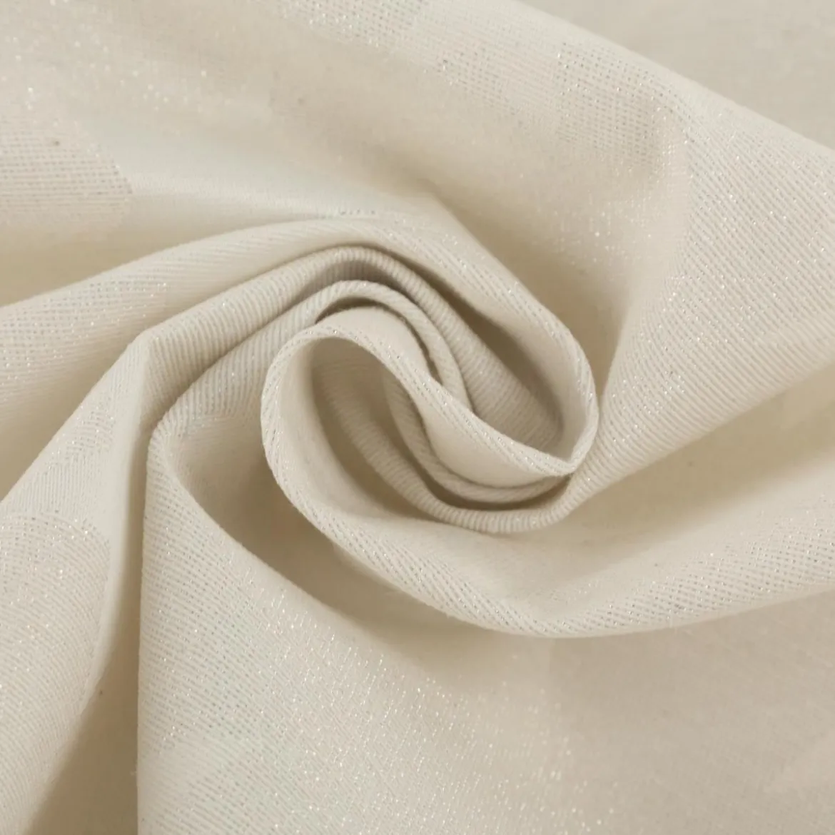 Jacquard Stoff Weihnachtsstoff Sterne Silber Glam Metallic-Effekte ecru silber 2,80m Breite