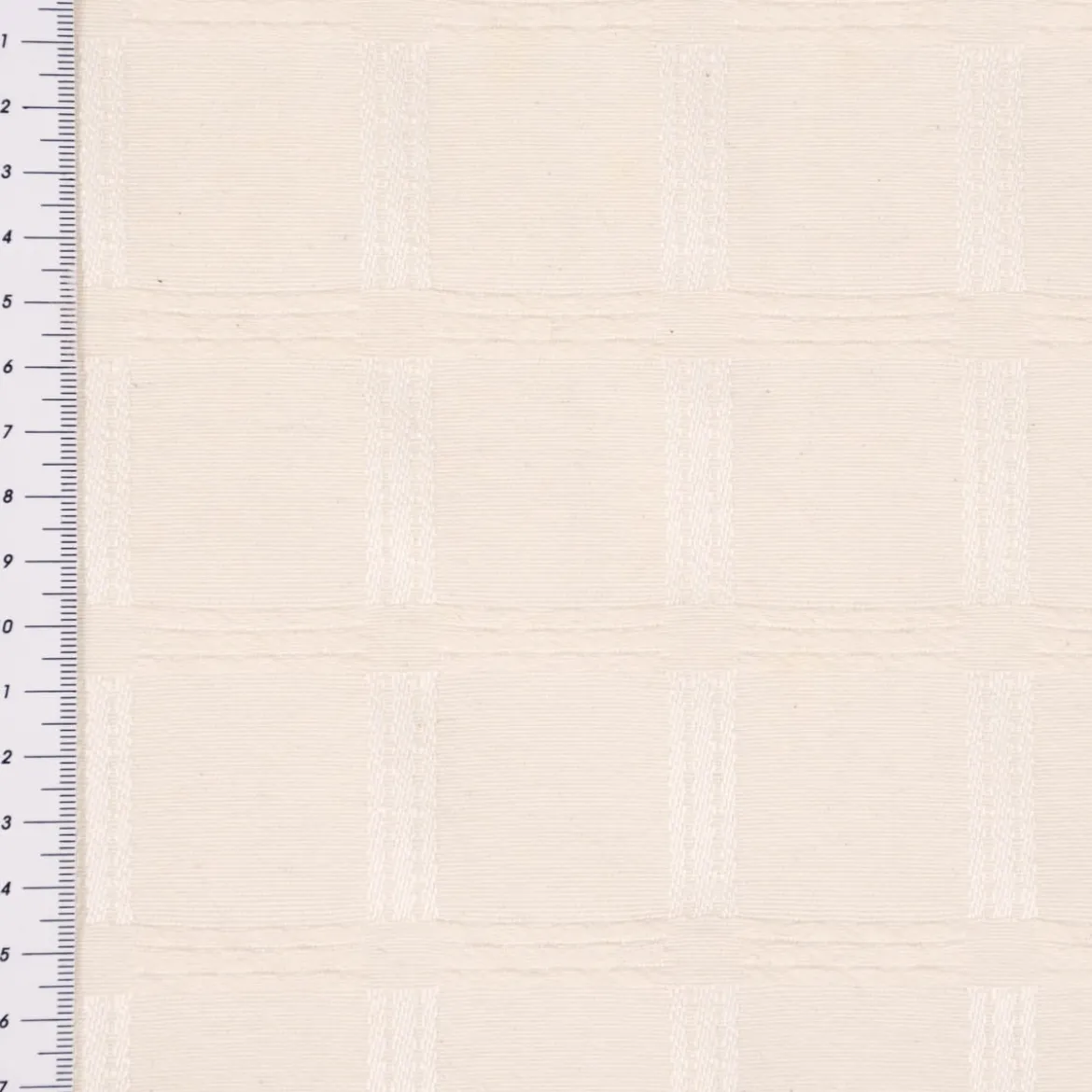 Jacquard Tischwäschestoff Dekostoff extrabreit Karo Würfel ecru 2,8m Breite