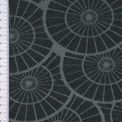 Jacquard Tischwäschestoff Doubleface extrabreit Caprice Kreise petrol 3,2m Breite