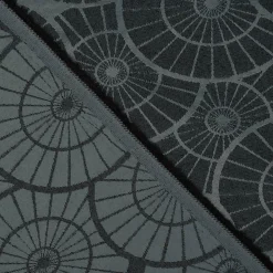 Jacquard Tischwäschestoff Doubleface extrabreit Caprice Kreise petrol 3,2m Breite