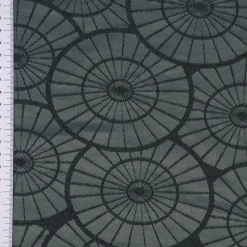 Jacquard Tischwäschestoff Doubleface extrabreit Caprice Kreise petrol 3,2m Breite