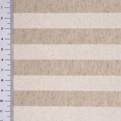 Jacquard Tischwäschestoff Doubleface extrabreit Streifen natur beige 2,8m Breite