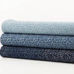 Jeansstoff Jacquard Leo Leomuster jeansblau dunkelblau 1,5m Breite