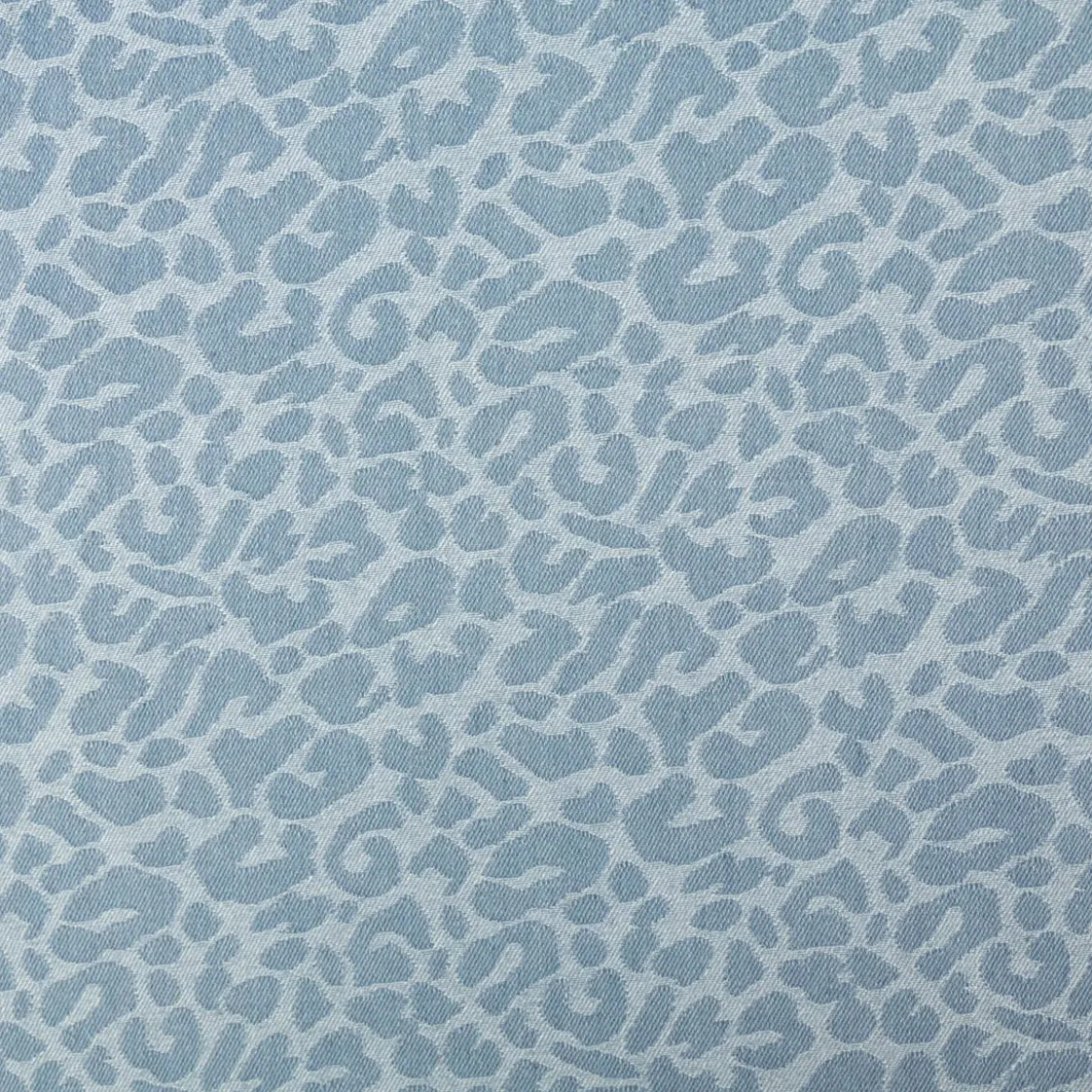 Jeansstoff Jacquard Leo Leomuster hellblau jeansblau 1,5m Breite
