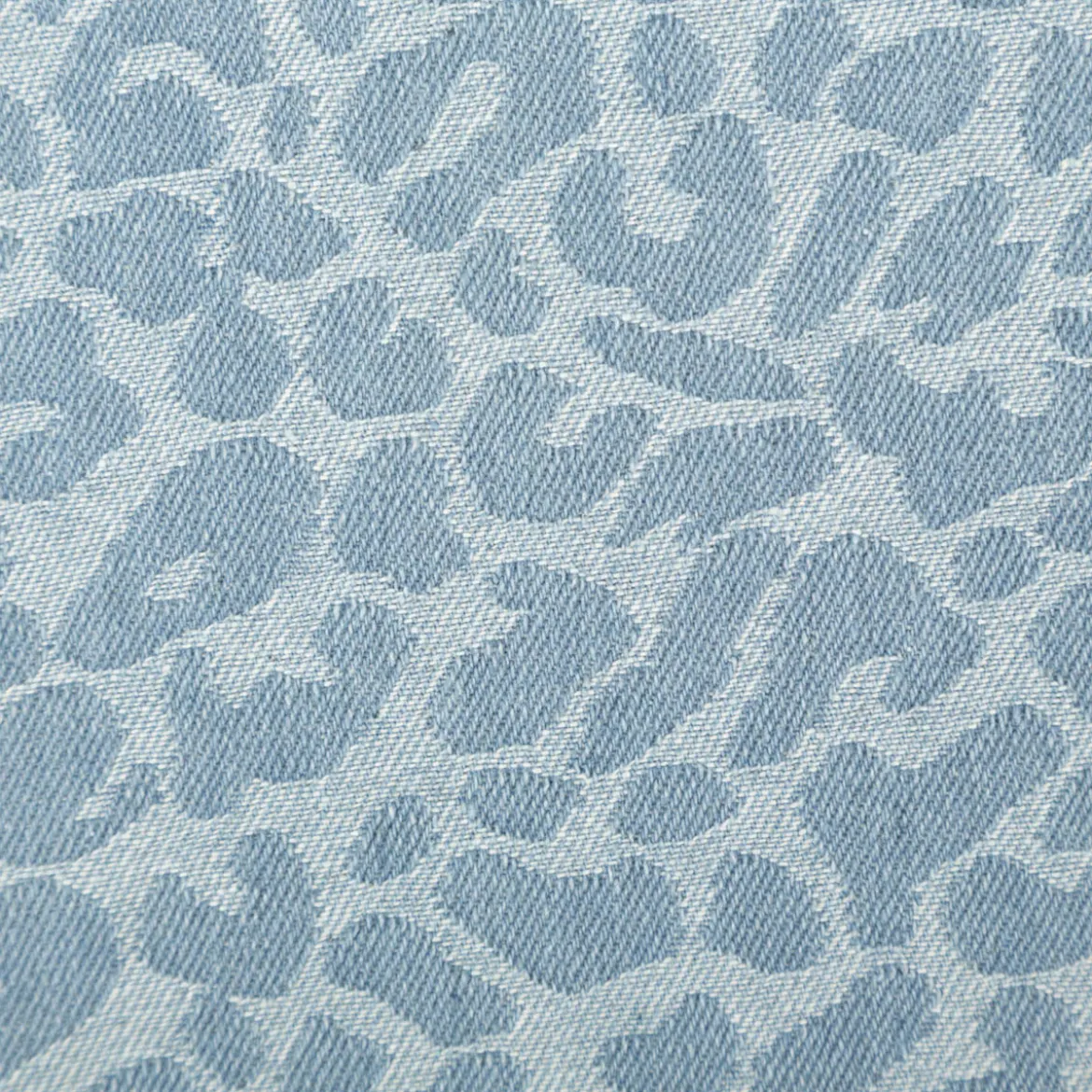 Jeansstoff Jacquard Leo Leomuster hellblau jeansblau 1,5m Breite