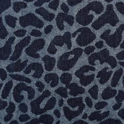 Jeansstoff Jacquard Leo Leomuster marine dunkelblau 1,5m Breite