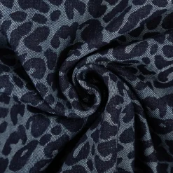 Jeansstoff Jacquard Leo Leomuster marine dunkelblau 1,5m Breite