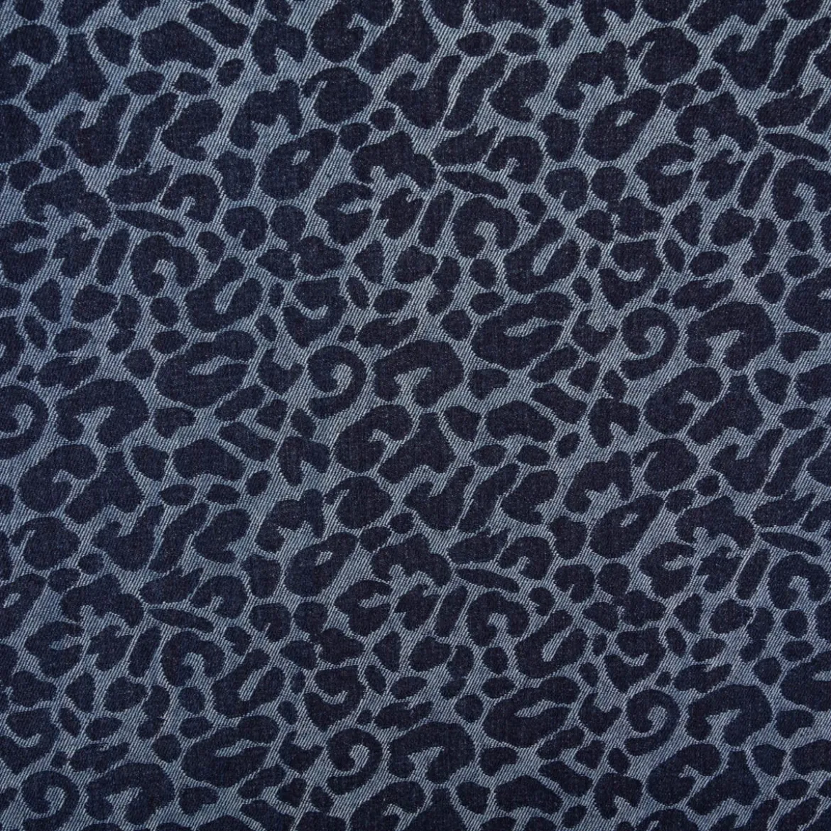Jeansstoff Jacquard Leo Leomuster marine dunkelblau 1,5m Breite
