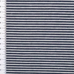 Jeansstoff Stretch Streifen marineblau 140cm Breite