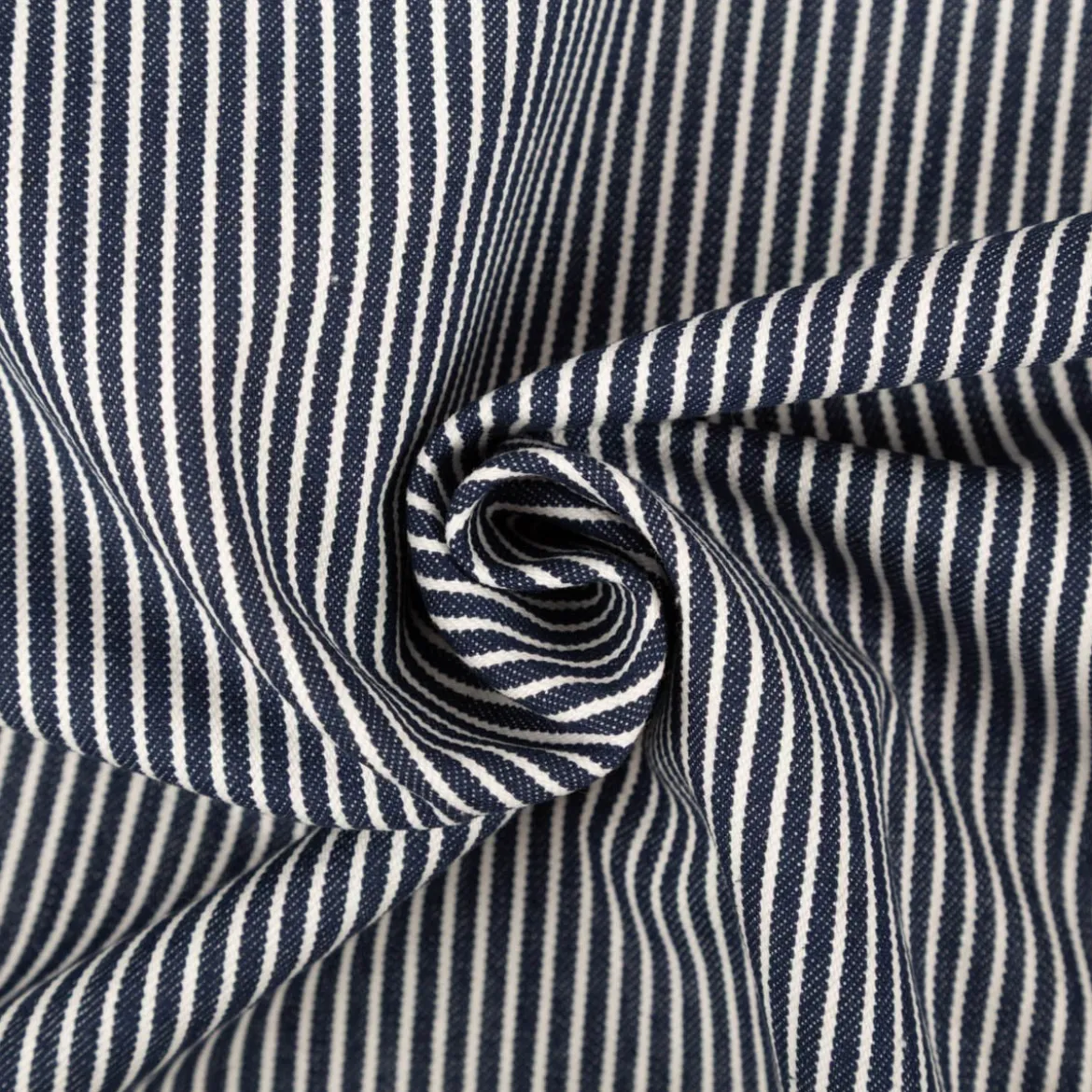 Jeansstoff Stretch Streifen marineblau 140cm Breite