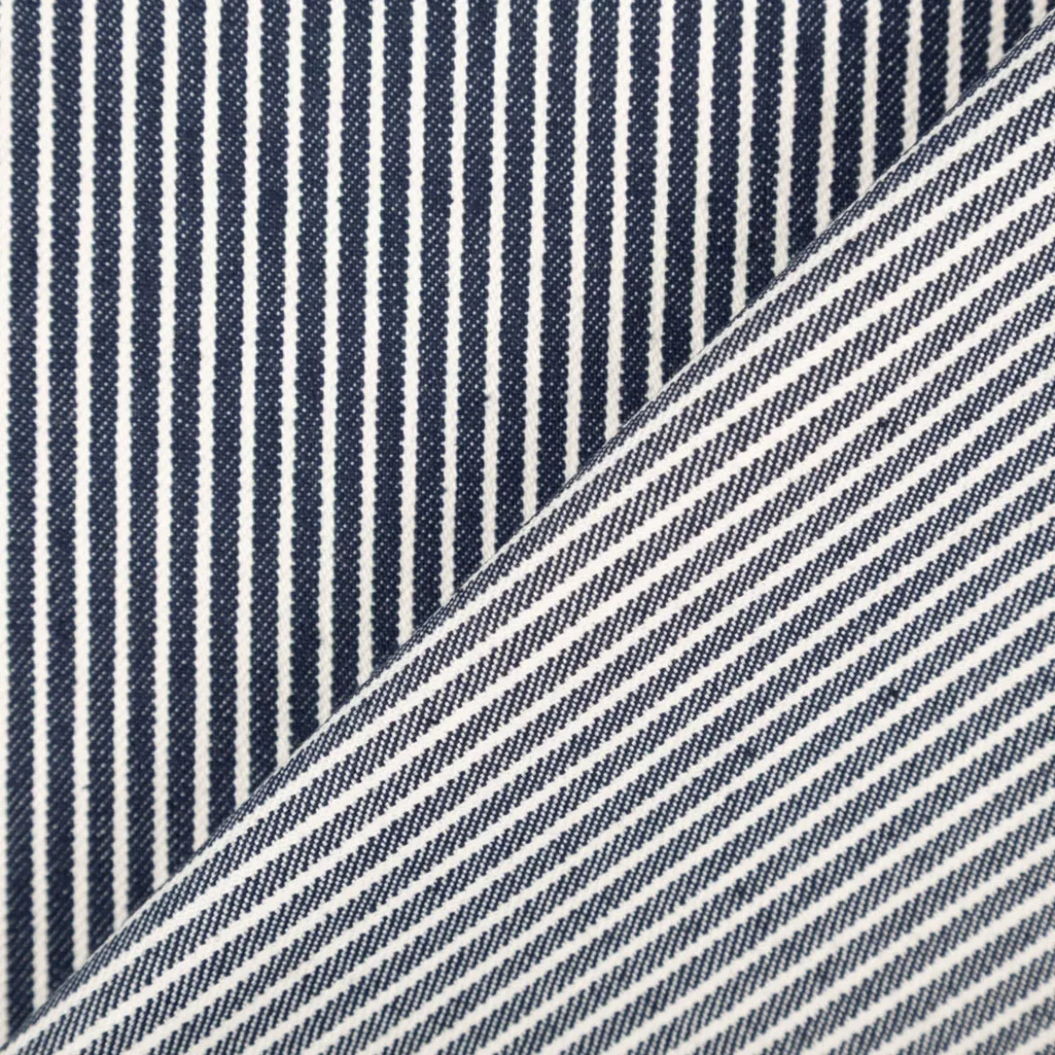 Jeansstoff Stretch Streifen marineblau 140cm Breite