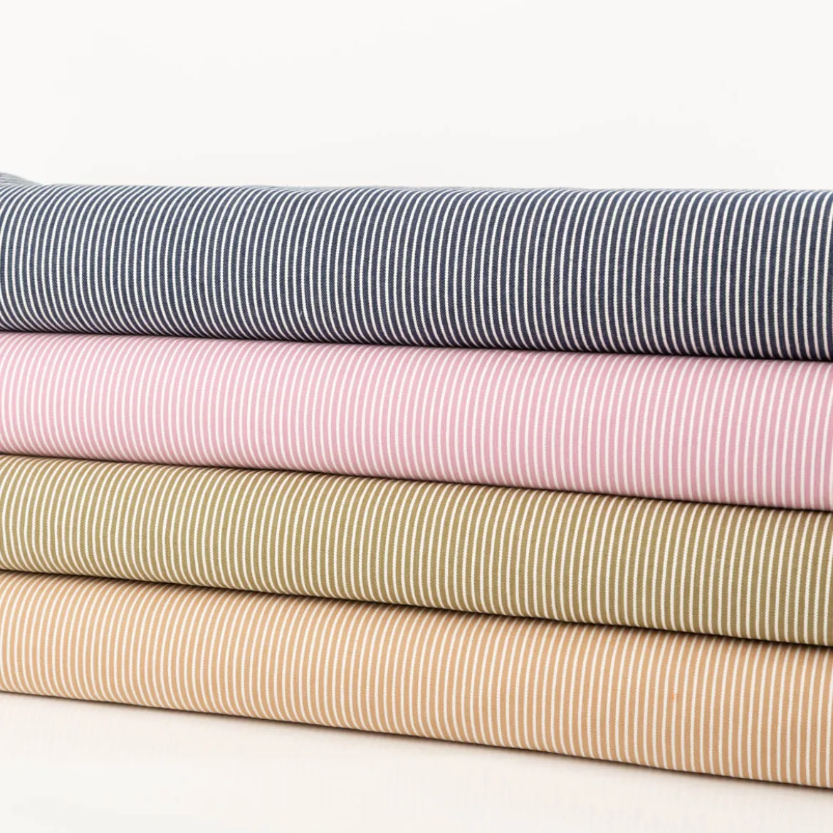 Jeansstoff Stretch Streifen olivgrün 140cm Breite