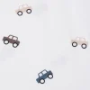 Jersey Baumwolljersey Baby und Kinderstoff Autos wollweiß 1,50m Breite