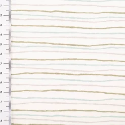 Jersey Baumwolljersey Baby und Kinderstoff Streifen wollweiß grau grün 1,50m Breite