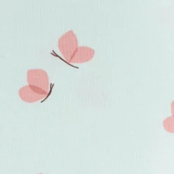 Jersey Baumwolljersey BUTTERFLY Schmetterlinge mint rosa 1,5m Breite