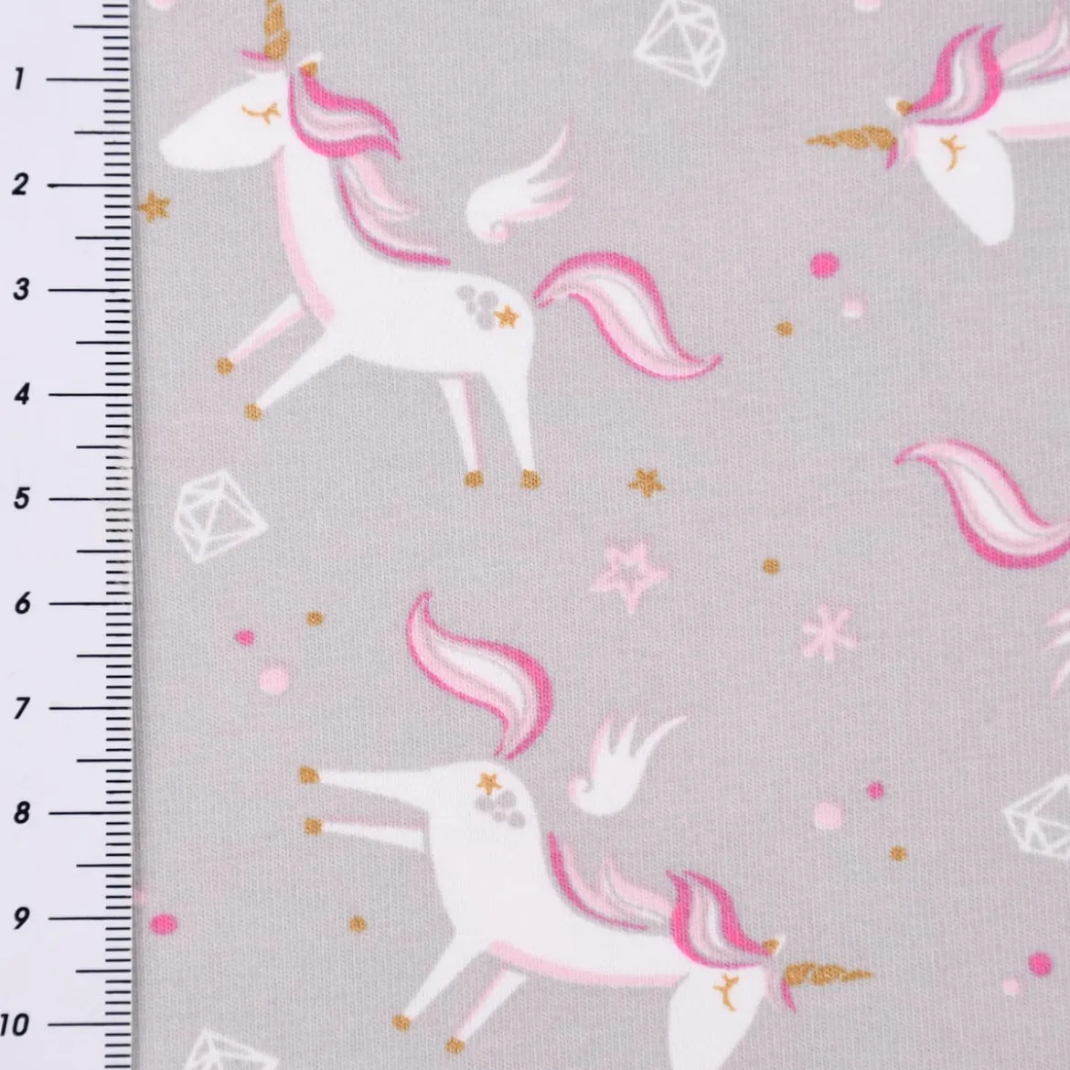 Jersey Einhorn grau 1,50m Breite