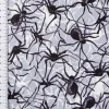 Jersey Foliendruck Halloween Spinnen glänzend grau schwarz 1,45m Breite