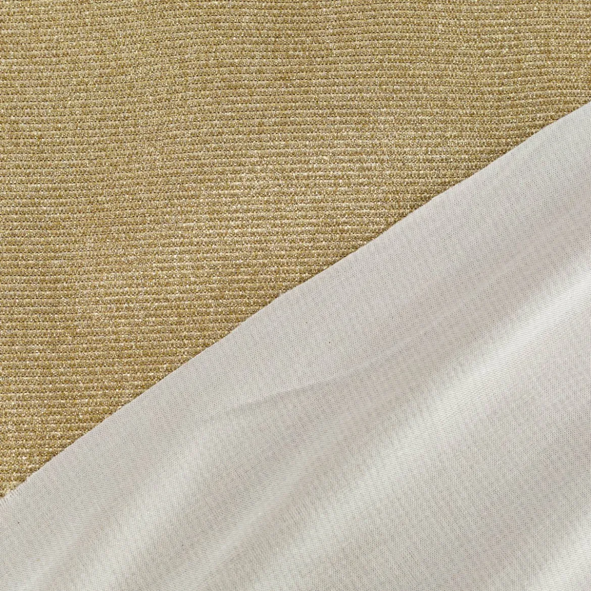 Jersey Lurex Glamour uni goldfarbig 1,40m Breite