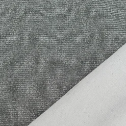 Jersey Lurex Glamour uni silberfarbig dunkelgrau1,40m Breite