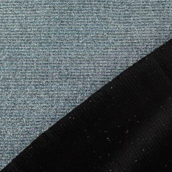 Jersey Lurex Glamour uni silberfarbig blau 1,40m Breite