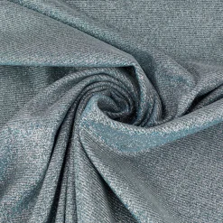 Jersey Lurex Glamour uni silberfarbig blau 1,40m Breite