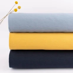 Jersey Ottoman Rippjersey einfarbig rauchblau 1,40m Breite